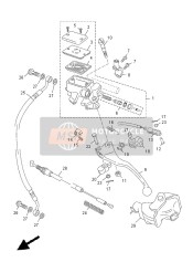 5C3F63410000, Cable,  Frein, Yamaha, 1